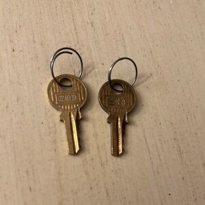 LV Vintage Brass Keys with Rings